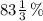 83\frac{1}{3}\,\%