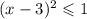 (x-3)^2\leqslant1