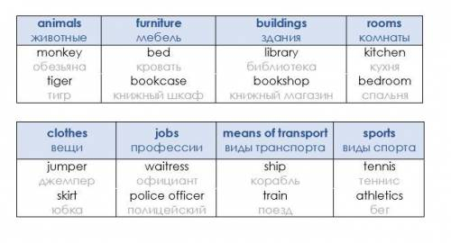 Vocabulary A. Write the words in the box under the correct heading. library bed monkey kitchen jumpe