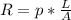 R=p*\frac{L}{A}