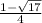 \frac{1-\sqrt{17} }{4}