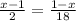 \frac{x - 1}{2} = \frac{1 - x}{18}