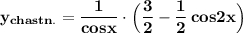 \bf y_{chastn.}=\dfrac{1}{cosx}\cdot \Big(\dfrac{3}{2}-\dfrac{1}{2}\, cos2x\Big)