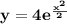 \bf y=4e^{\frac{x^2}{2}}