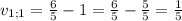 v_{1;1}= \frac{6}{5}-1 =\frac{6}{5} -\frac{5}{5}=\frac{1}{5}