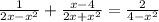 \frac{1}{2x-x^2}+\frac{x-4}{2x+x^2} = \frac{2}{4-x^2}